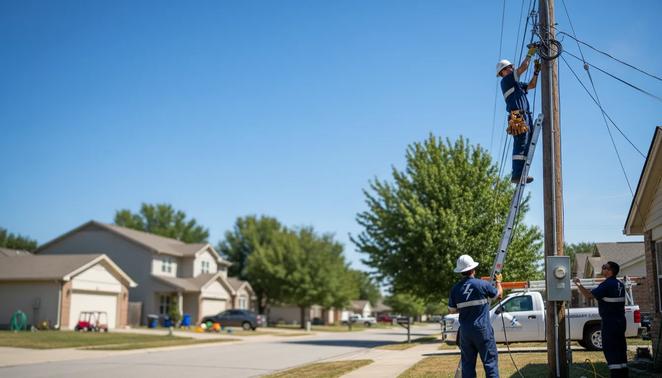 Residential electrician providing installation services in Mansfield, GA